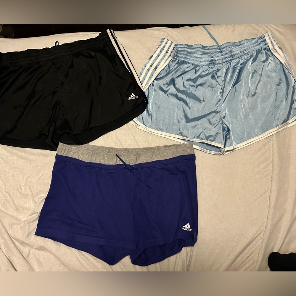Adidas Shorts Set - Black, Blue, Light Blue